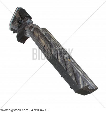 Upgraded Rifle Stock For A Bolt Action Isolated On White