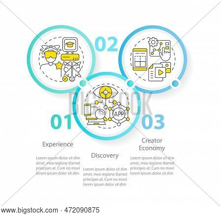 Multiverse World Layers Circle Infographic Template. Virtual Reality. Data Visualization With 3 Step