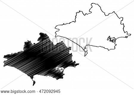 Dorset Ceremonial County (united Kingdom Of Great Britain And Northern Ireland, England) Map Vector 
