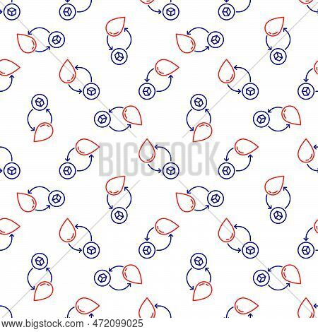 Glucose In Blood Vector Glycemia Concept Outline Seamless Pattern