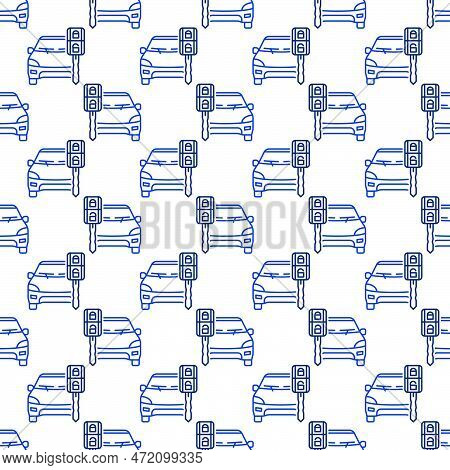 Car Hire Or Rent Vector Concept Linear Seamless Pattern