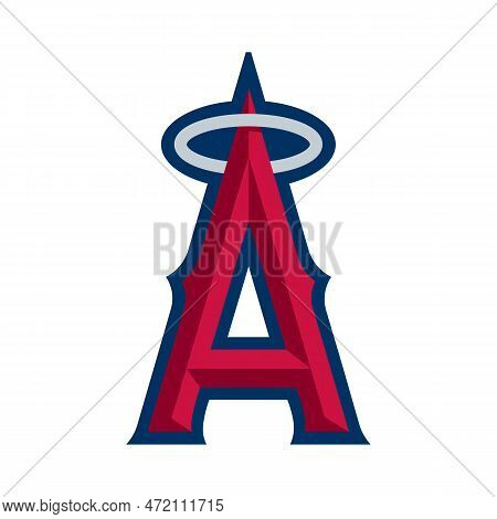 Vinnitsa, Ukraine - December 21, 2022: Mlb Los Angeles Angels Sport Baseball Team Logo.