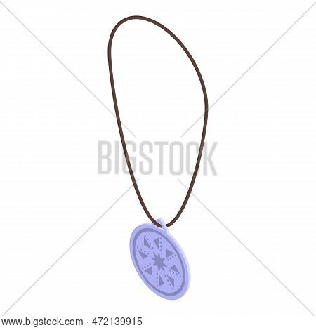 Japan Amulet Icon Isometric Vector. Magic Design. Hand Stamp