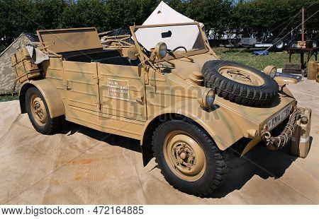 Yorkshire Wartime Experience, Leeds, Uk, !3 August 2022. Living History Show, The Kübelwagen's Role 