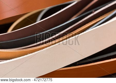 Artificial Leather Variety Shades Of Colors Horizontal.