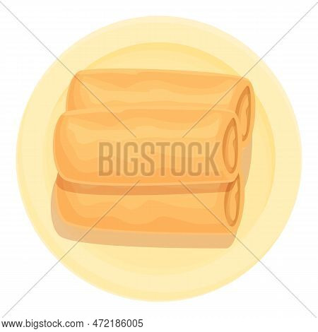 Fried Eat Icon Cartoon Vector. Spring Food. Dinner Pork