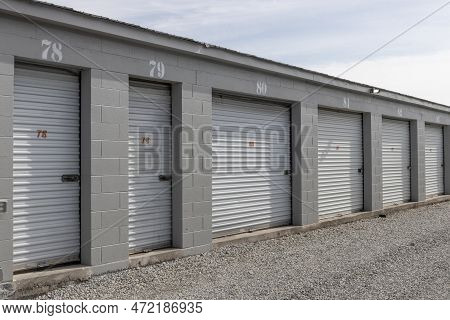 Self Storage And Mini Storage Garage Units. Personal Warehouse Lockers Provide Safe And Secure Stora