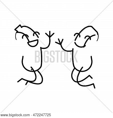 Weenie Meat Character Line Icon Vector. Weenie Meat Character Sign. Isolated Contour Symbol Black Il