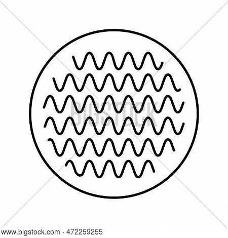 Stretch Fabric Textile Line Icon Vector. Stretch Fabric Textile Sign. Isolated Contour Symbol Black 
