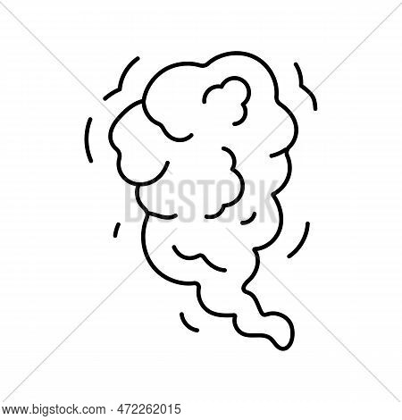 Stink Smell Line Icon Vector. Stink Smell Sign. Isolated Contour Symbol Black Illustration