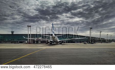 Plane Parked At Ramp, Aeroparque Airport, Buenos Aires