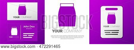 Logotype Skirt Icon Isolated On White Background. Logo Design Template Element. Vector