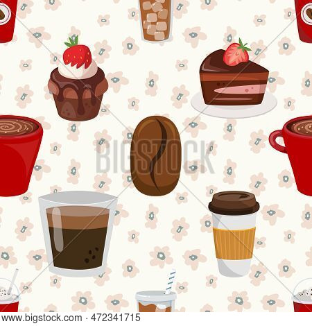 Seamless Repeating Pattern For Coffee Lovers