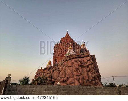 Stock Photo Of Beautiful Vaishno Devi Temple, It Looks Like A Temple On A High Hill. Temple Structur