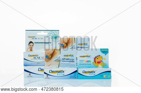 Chonburi, Thailand-january 30, 2023: Dermatix Ultra Advanced Scar Formular, Dermatix Ultra Scar Care