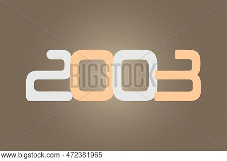Year 2003 Numeric Typography Text Vector Design On Gradient Color Background. 2003 Historical Calend