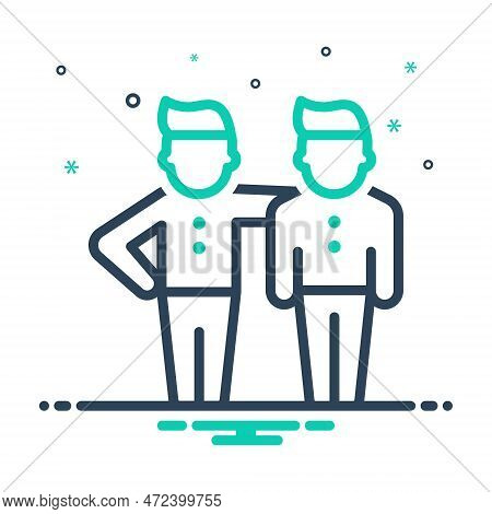 Mix Icon For Buddy Friend Fellow Chum Comrade Relation Trust Together Colleague