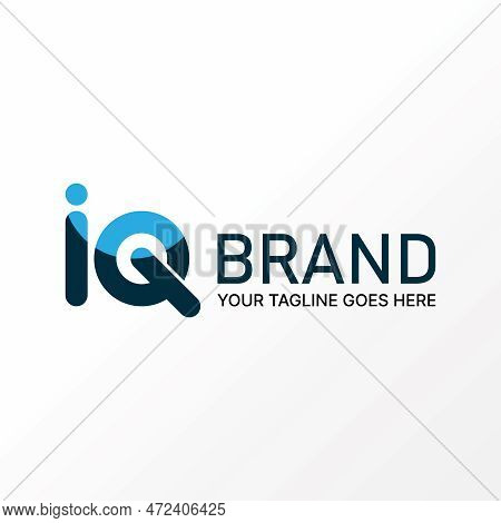 Logo Design Graphic Concept Creative Premium Vector Stock Unique Letter Word Iq Sans Serif Circle Do