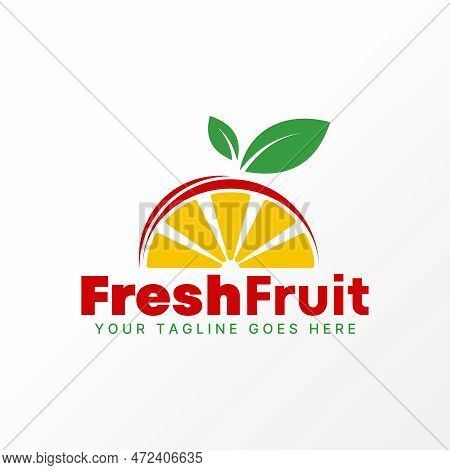 Logo Design Graphic Concept Creative Premium Free Vector Stock Unique 3d Half Sweet Orange Fruit Dri