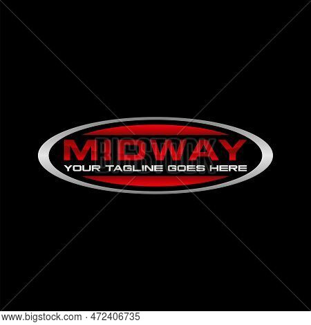 Logo Design Graphic Concept Creative Premium Free Vector Stock Unique Letter Word Midway Sport Font 