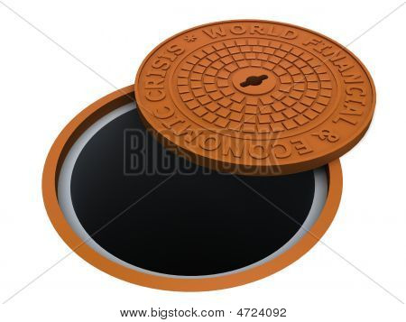 Manhole With An Inscription 