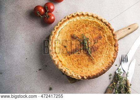 Classic Chess Pie Pairs A Traditional Butter Pie Crust With A Sweet, Custardy Filling In White Bakin