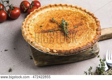 Classic Chess Pie Pairs A Traditional Butter Pie Crust With A Sweet, Custardy Filling In White Bakin