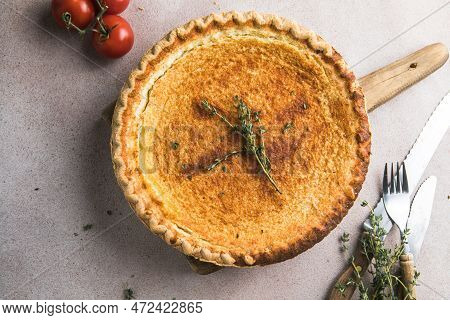 Classic Chess Pie Pairs A Traditional Butter Pie Crust With A Sweet, Custardy Filling In White Bakin