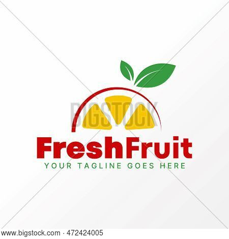 Logo Design Graphic Concept Creative Premium Free Vector Stock Unique Half Sweet Orange Fruit Drink 