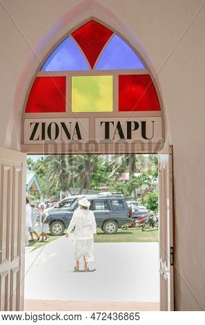 Aitutaki Cook Islands - November 9 2010; White Sunday Christian Church Service