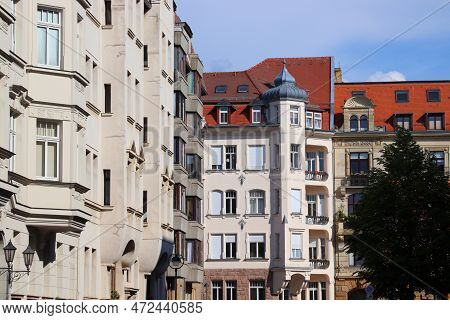 Leipzig City, Germany. Zentrum-west District Street View.