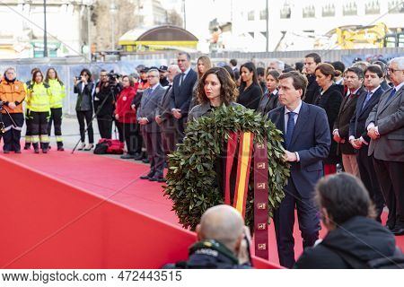 11 M. Attempt. 11-m Madrid Bombings. Commemorative Act Of The Community Of Madrid In The Puerta Del 