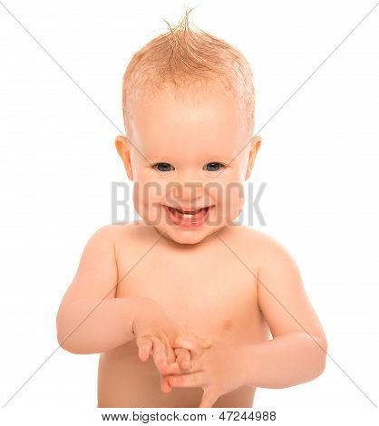 Legrační zábava šťastné dítě s Mohawk, Drdůlek izolované