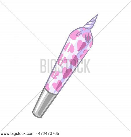 A Jamb Of Cannabis. A Marijuana Cigarette. Vector Illustration Legalize
