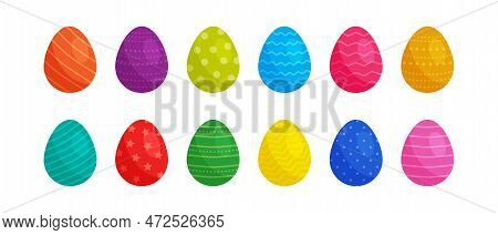 Easter Egg Vector Icon,spring Cartoon Set, Egg Huny. Colorful Gift Isolated On White Background. Hol