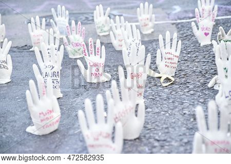 Buenos Aires, Argentina; March 8, 2023: Artistic Intervention Carried Out During The International F