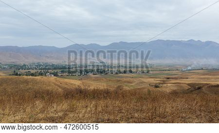 View Of Shabdan Village, Chong-kemin National Park Near Tian Shan Mountains, Kyrgyzstan