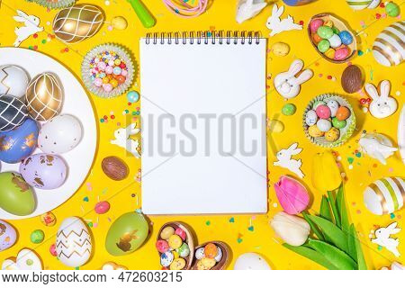 High-colored Easter Baking Background
