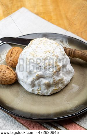 Cheese Collection, Soft Cow French Cheese With Mold Gaperon Artisanal Lavored With Cracked Peppercor