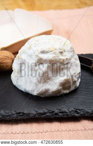 Cheese Collection, Soft Cow French Cheese With Mold Gaperon Artisanal Lavored With Cracked Peppercor