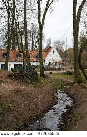 Uccle, Brussels Capital Region, Belgium, March 4, 2023 - Elderly Home For War Victims With A Green C