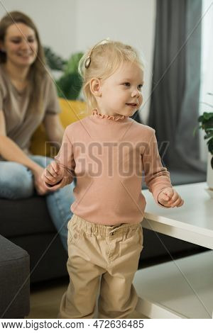 Deaf Child Girl With Cochlear Implant Studying To Hear Sounds - Recovery After Cochlear Implant Surg