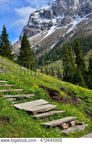 Spring Landscape Around Sailimu Lake In Xinjiang