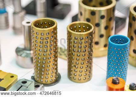 The Group Of Guide Bush Made From Bronze Material And Ball Roller. The Press Die Standard Parts Manu