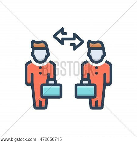 Color Illustration Icon For Engagement Affiance Pact Treaty Solder Alliance Related Business Team-wo