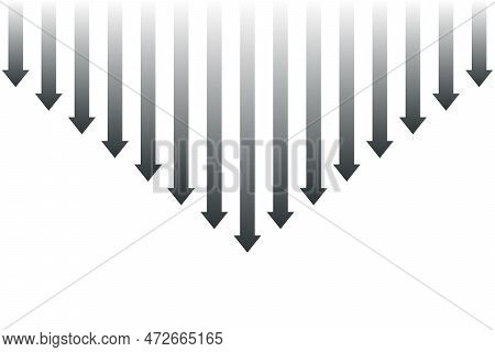 Arrow Down Set Icon Simple Design. Vector Illustration