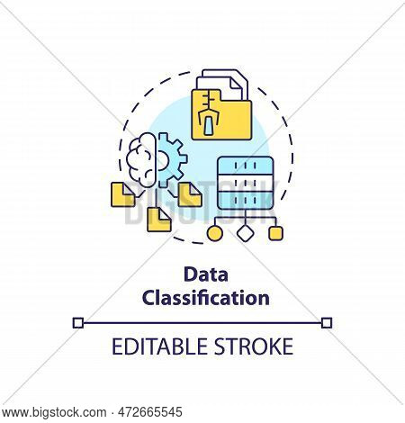 Data Classification Concept Icon. Information Organization. Data Lake Architecture Abstract Idea Thi