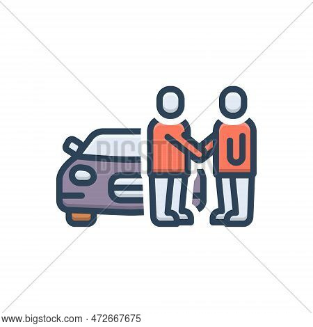 Color Illustration Icon For Dealers Trader Merchant Dealer Businessman Banian Business-people Wholes