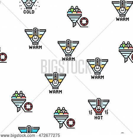Lead Marketing Generation Vector Seamless Pattern Thin Line Illustration