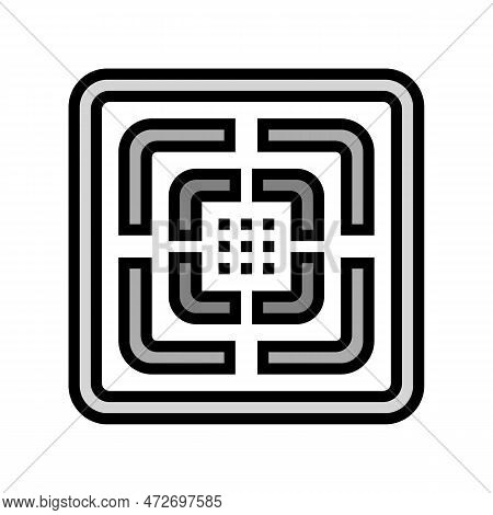 Bathroom Extractor Fan Bathroom Interior Color Icon Vector. Bathroom Extractor Fan Bathroom Interior